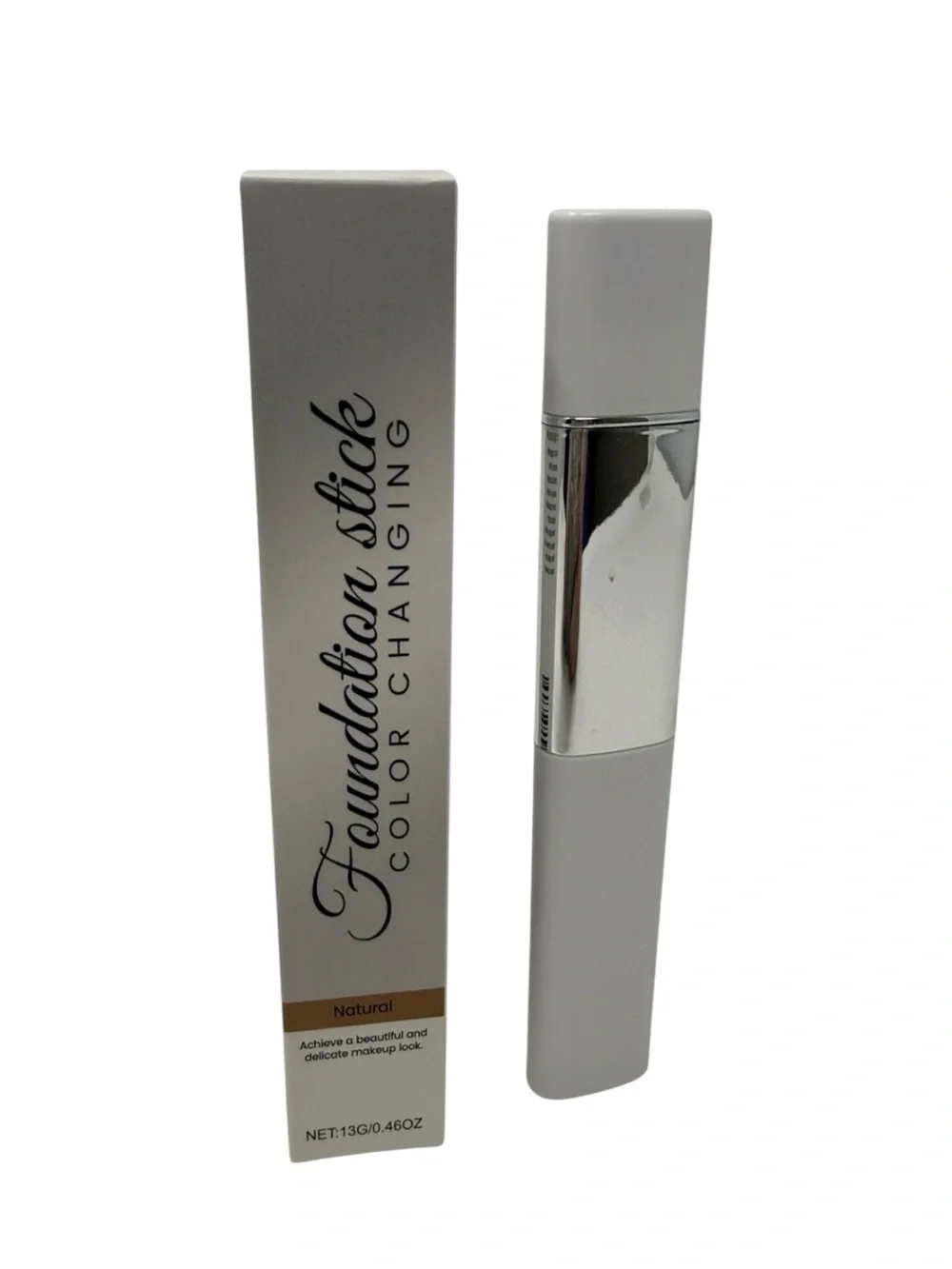 Color Changing Foundation Stick 2-in-1 Moisturizing Brightening Makeup - Natural